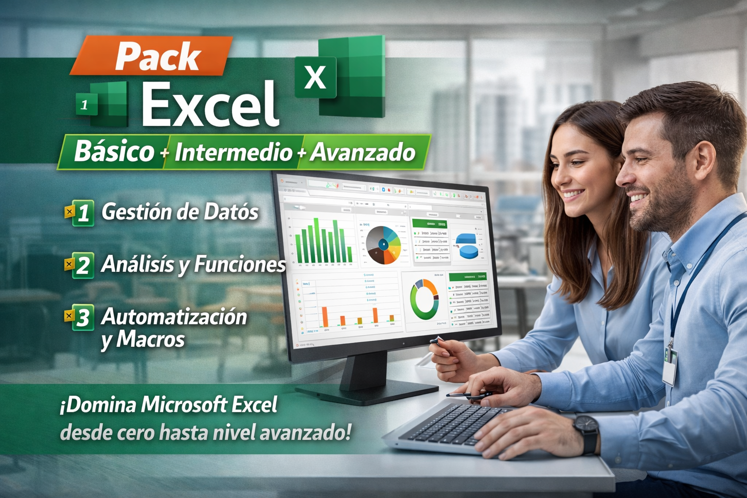 Pack Curso Excel Básico + Intermedio + Avanzado